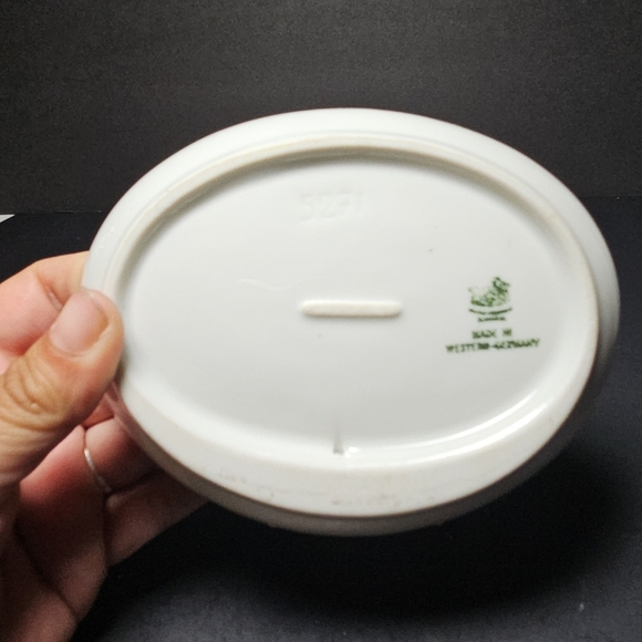 Vintage Gerold Porzellan Song Birds Porcelain Soap Trinket Dish West Germany - Picture 6 of 6